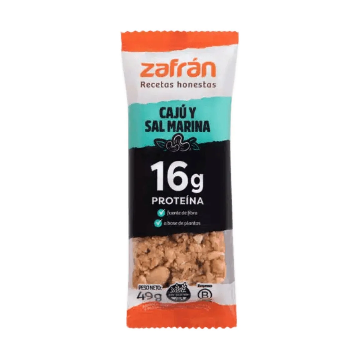 Zafran - Barrita proteica sabor caju y sal marina x 49 gr