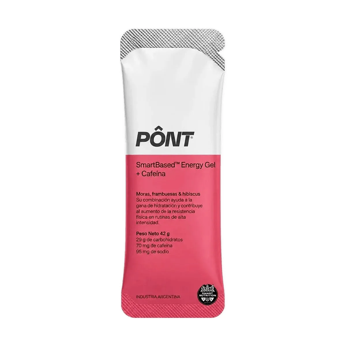 Pont - Energy gel sabor moras frambuesa con cafeina x 43 gr