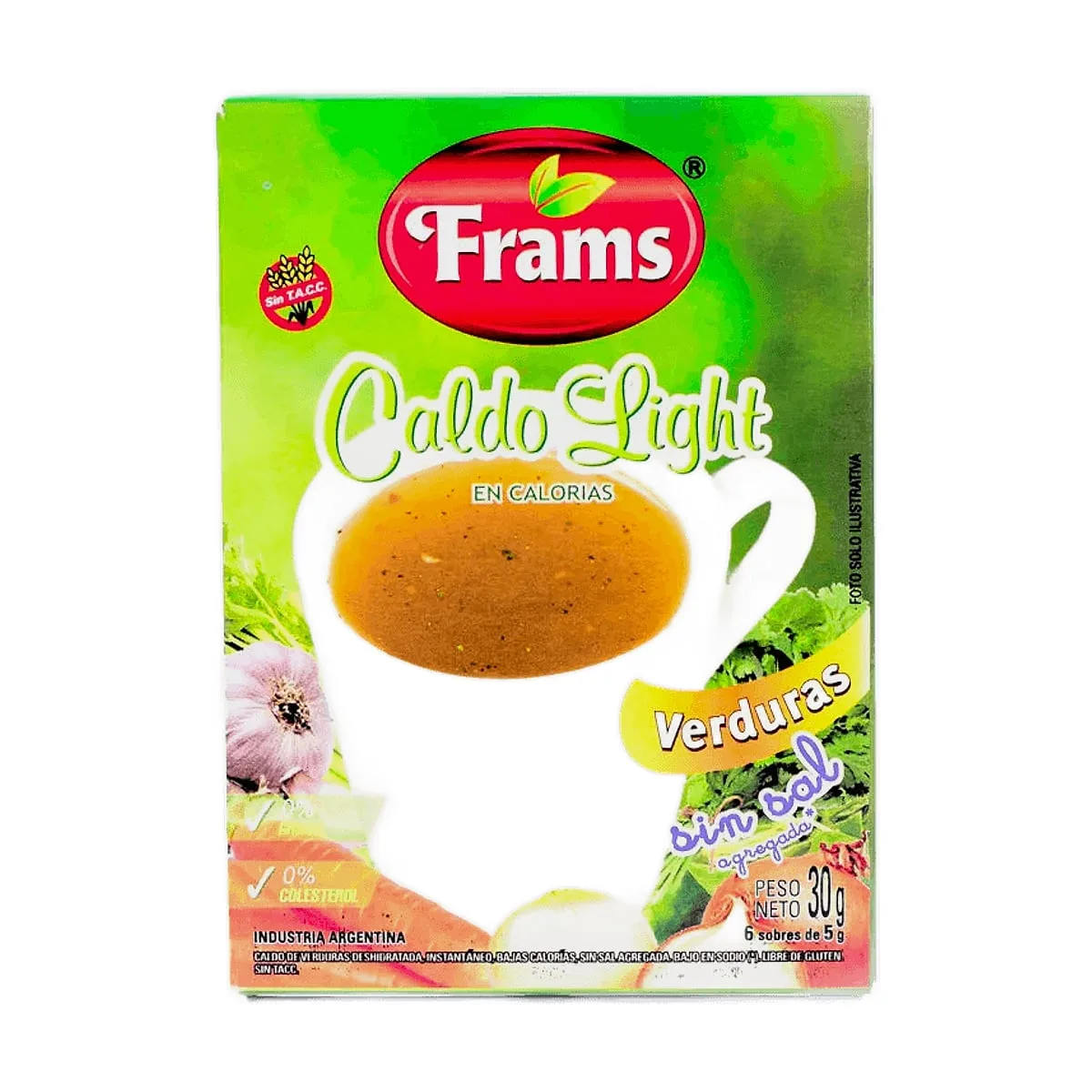 Frams - Caldo de verdura light sin sal x 30 gr
