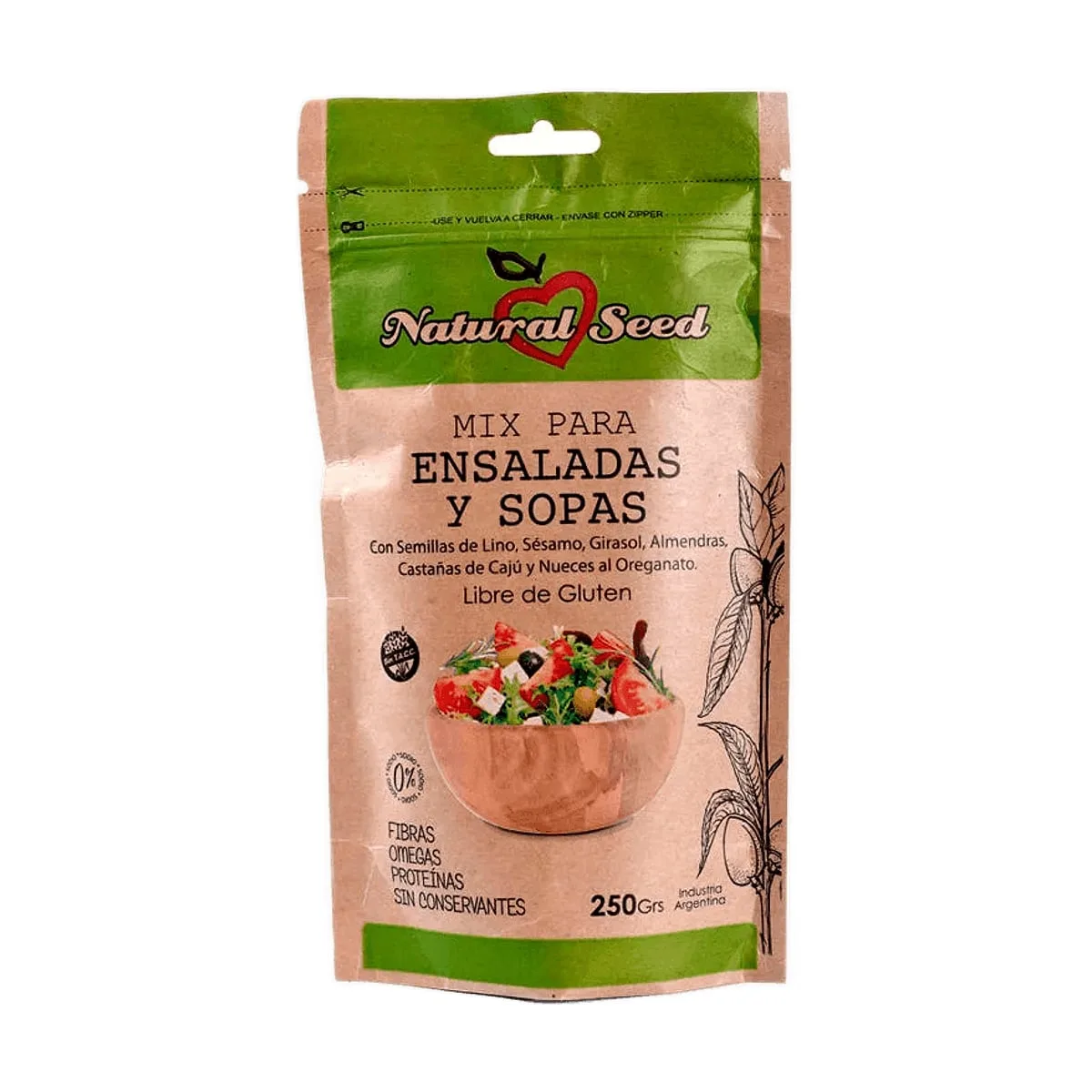 Natural Seed - Mix de semillas p/ensaladas y sopas x 250 gr