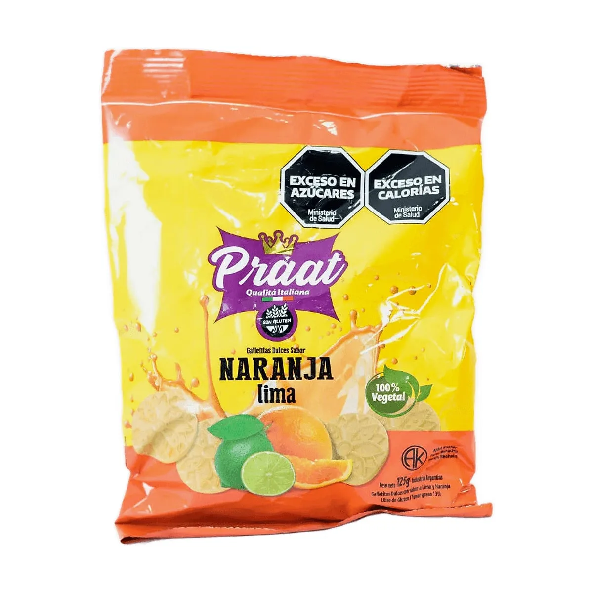 Praat - Galletitas sabor naranja lima x 125 gr