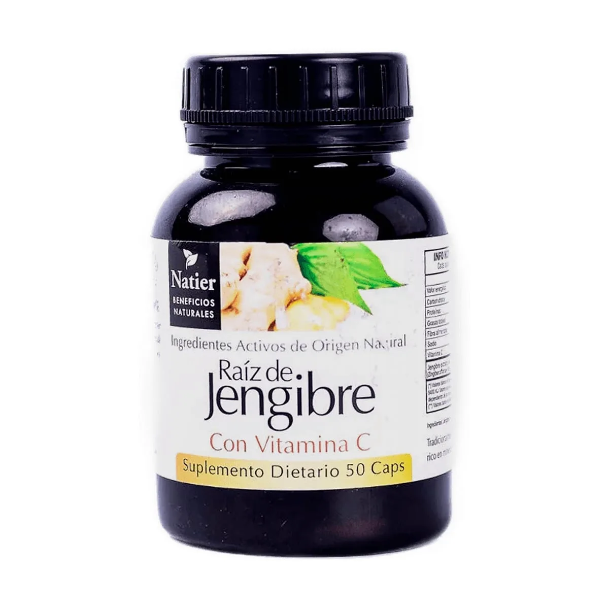 Natier - Raiz de jengibre c/vitamina c x 50 cap