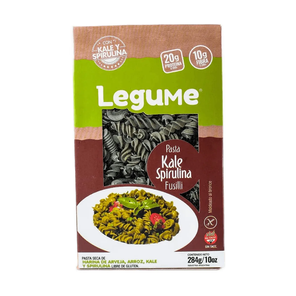 Legume - Fusilli de kale y spirulina x 284 gr