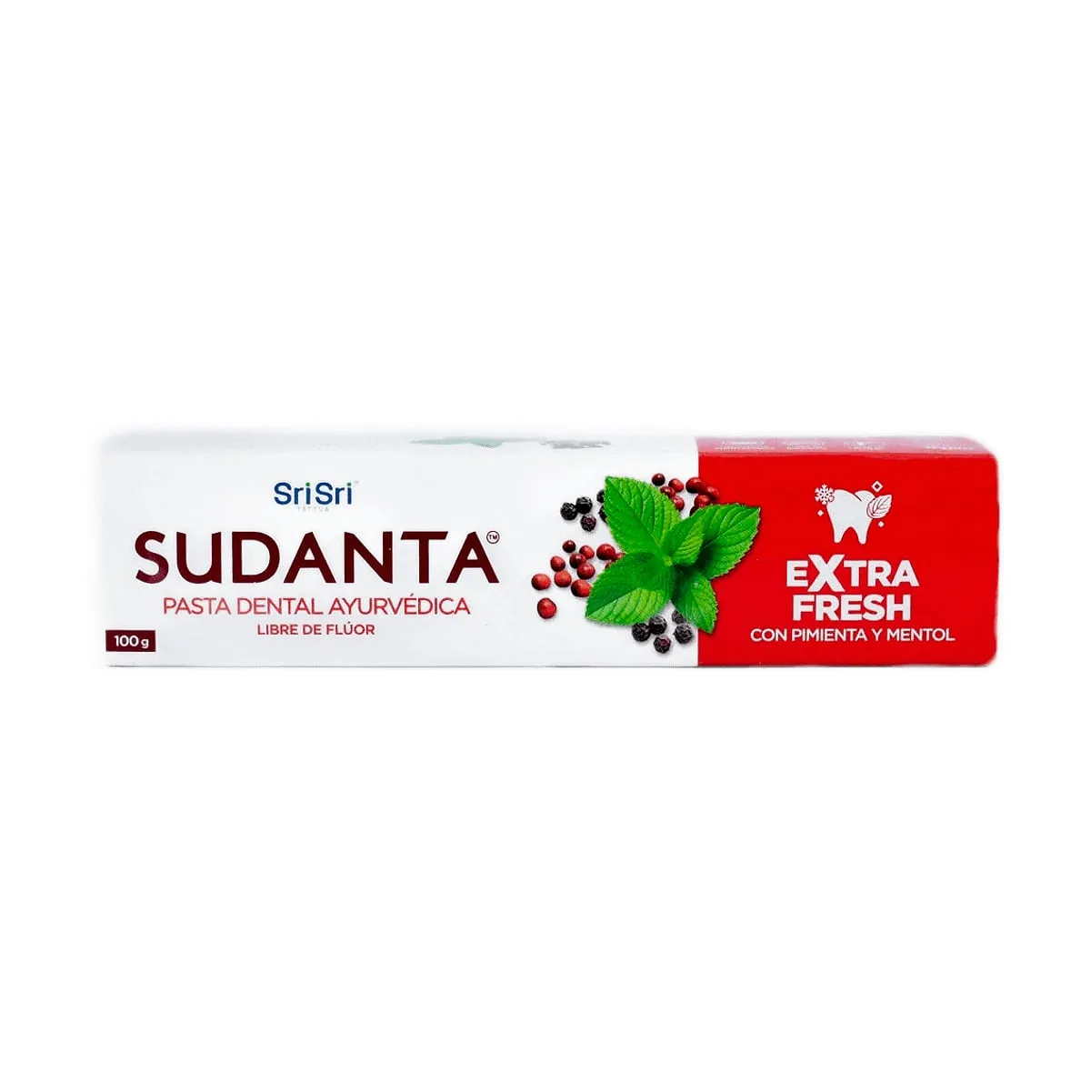 Sri Sri - Pasta dental libre de fluor extra fresh x 100 gr