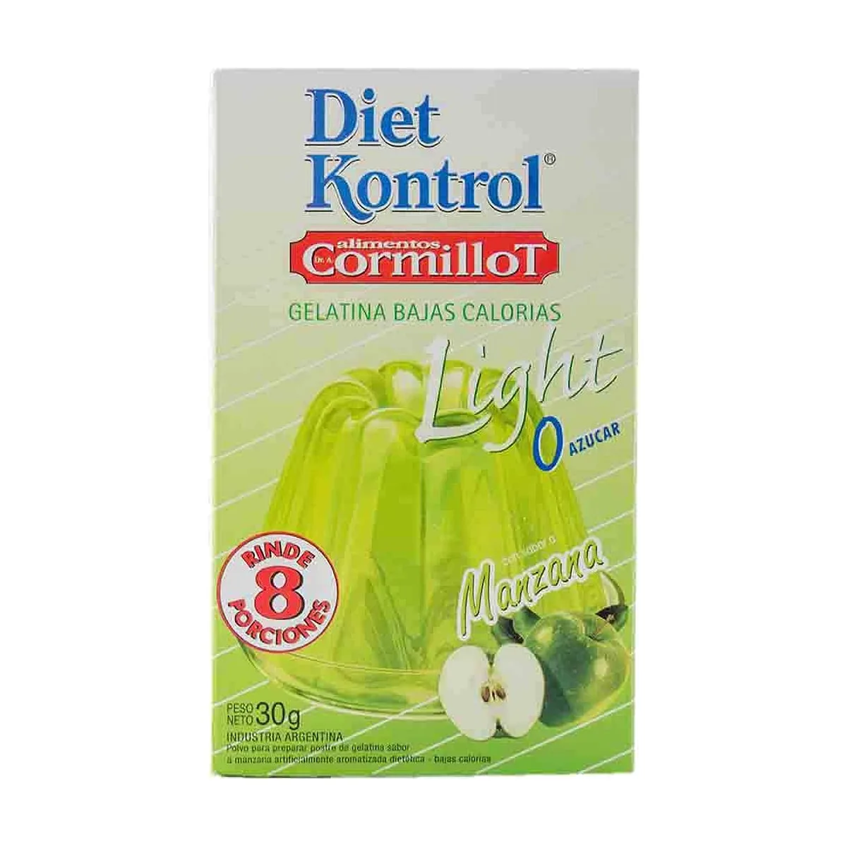 Diet Kontrol - Gelatina light sabor manzana x 30 gr