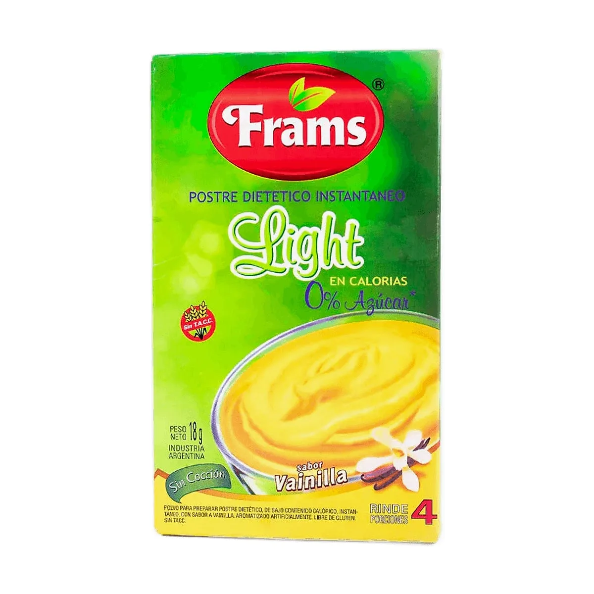 Frams - Postre light sabor vainilla x 18 gr