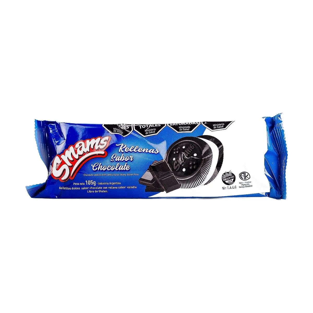 Smams - Galletas rellenas sabor chocolate x 105 gr