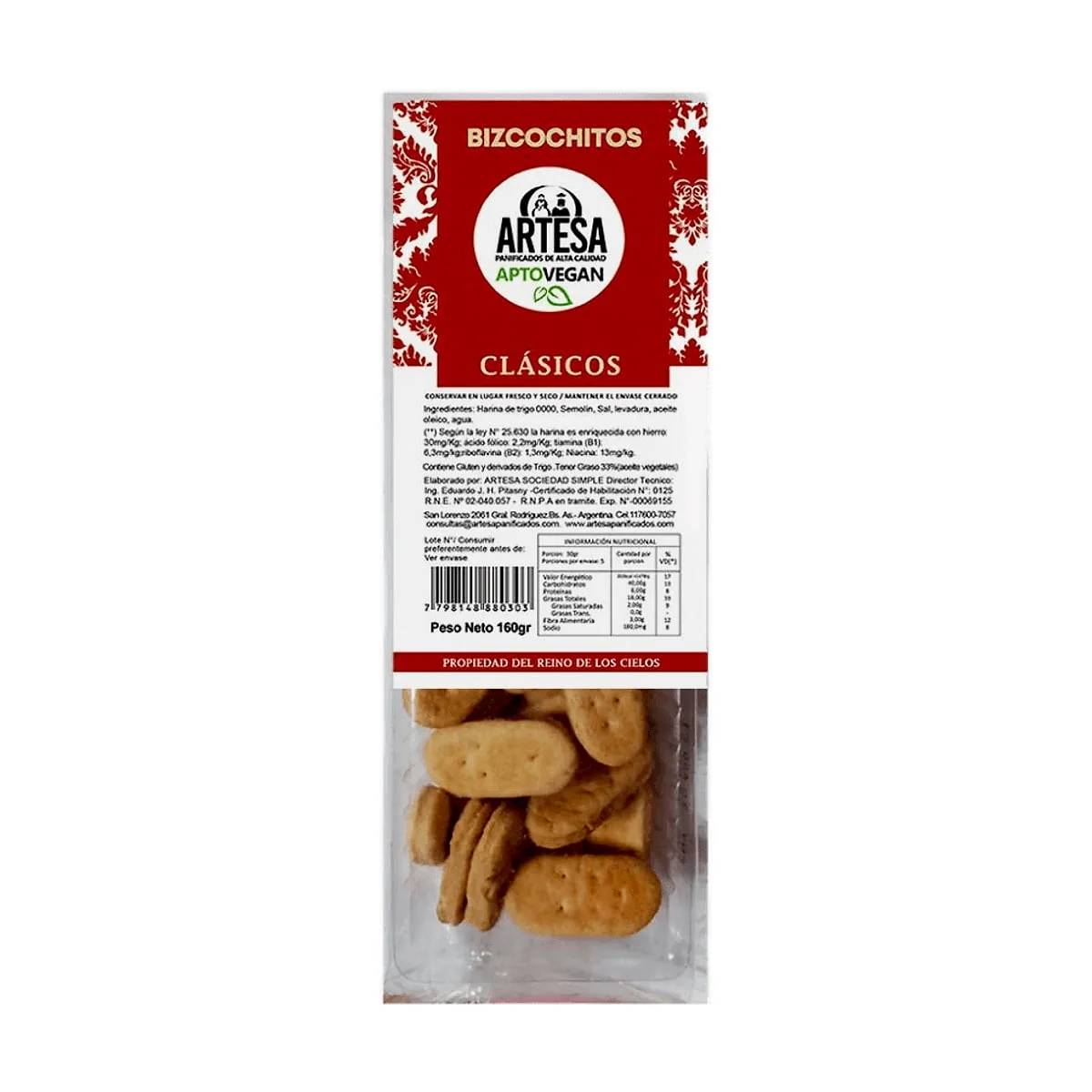 Artesa - Bizcochitos salados x 160 gr
