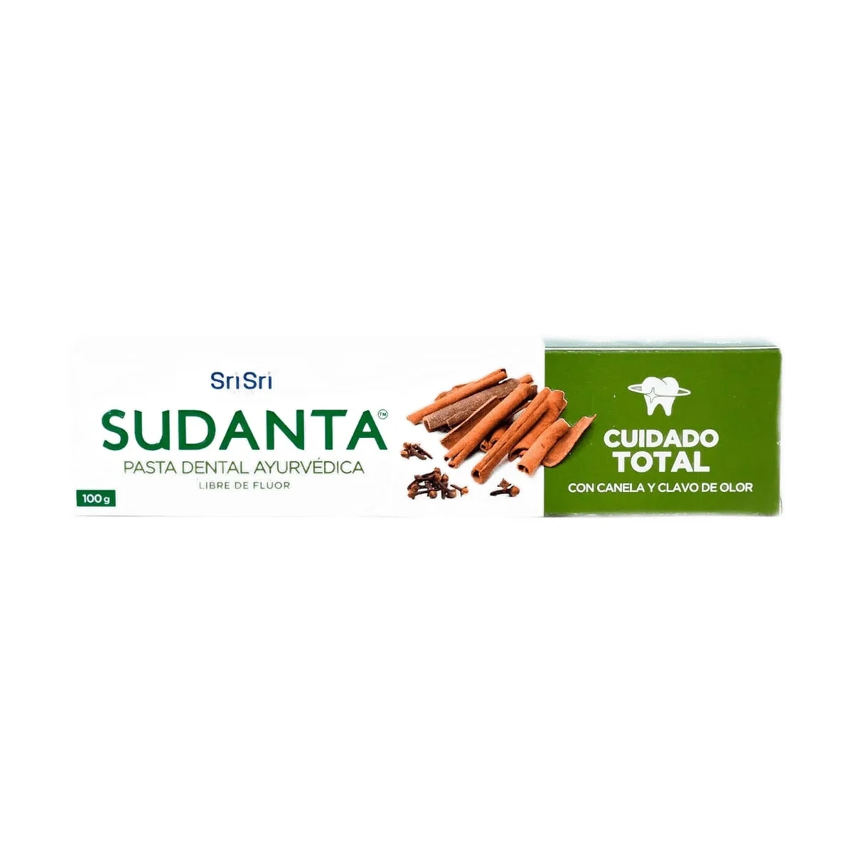 Sri Sri - Pasta dental libre de fluor con canela x 100 gr
