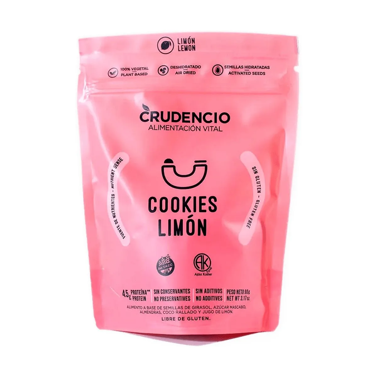 Crudencio - Cookies sabor limon x 80 gr