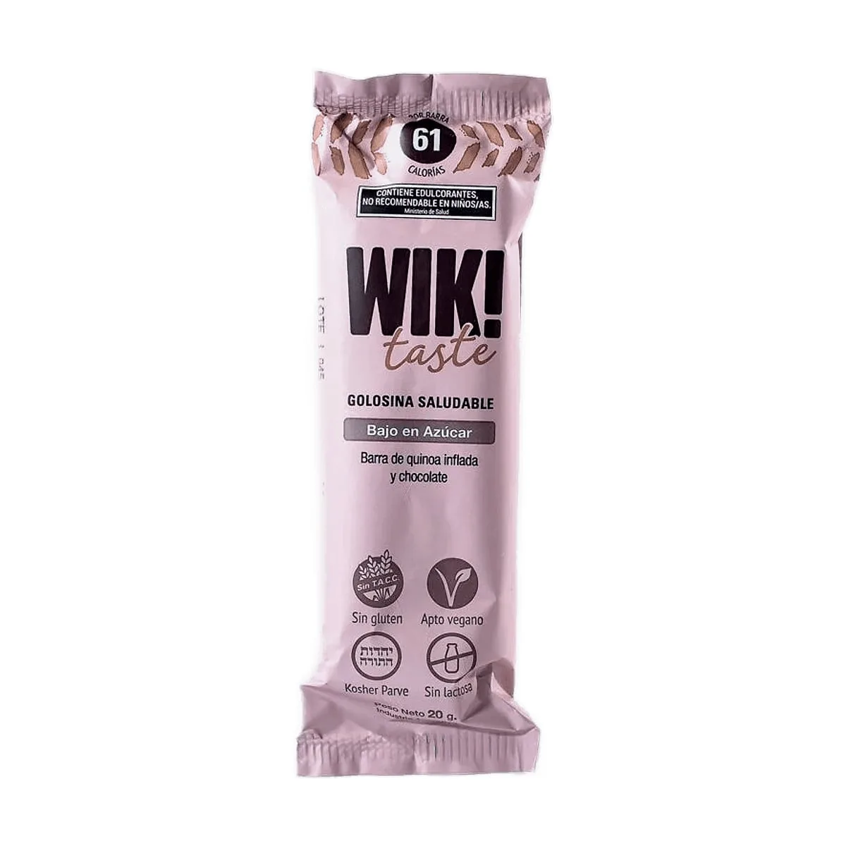 Wik Taste - Barrita de quinoa y chocolate x 20 gr