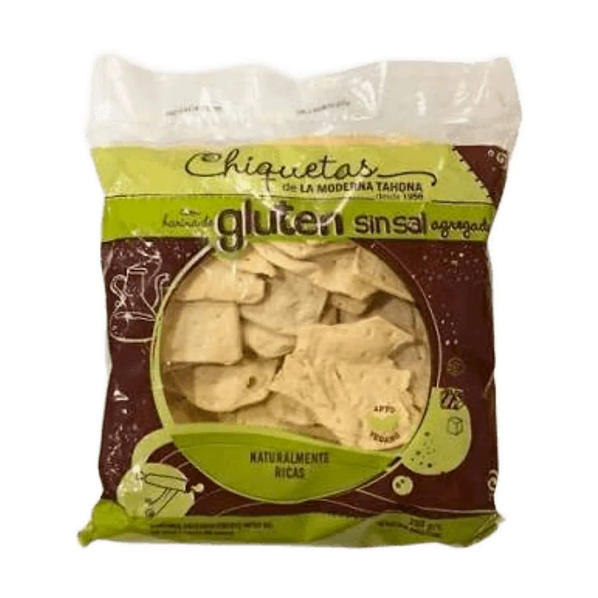 Chiquetas - Galletas de gluten sin sal x 250 gr