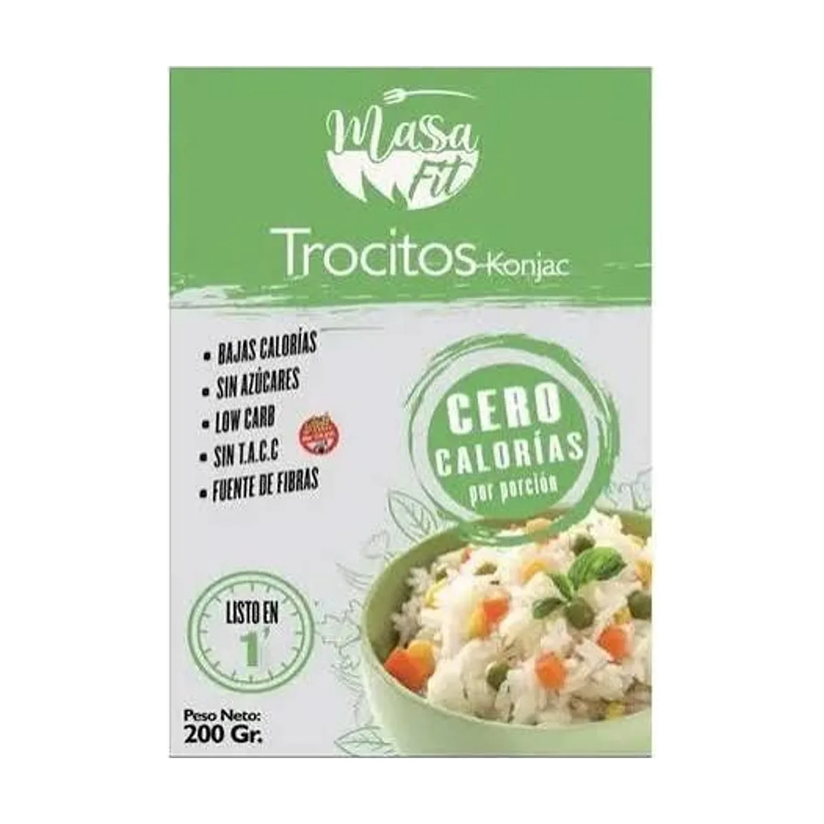 Massa fit - Trocitos konjac x 200 gr