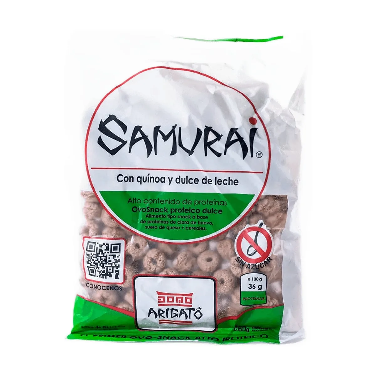 Samurai - Snack proteico dulce con quinoa y dulce de leche x 100 gr