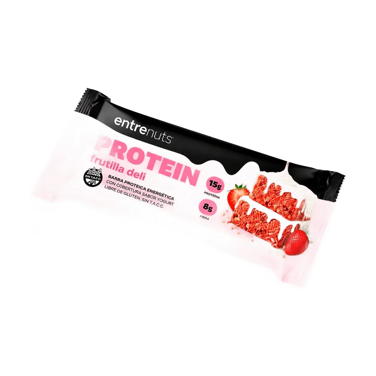 Entrenuts - Barra proteica sabor frutilla x 45 gr