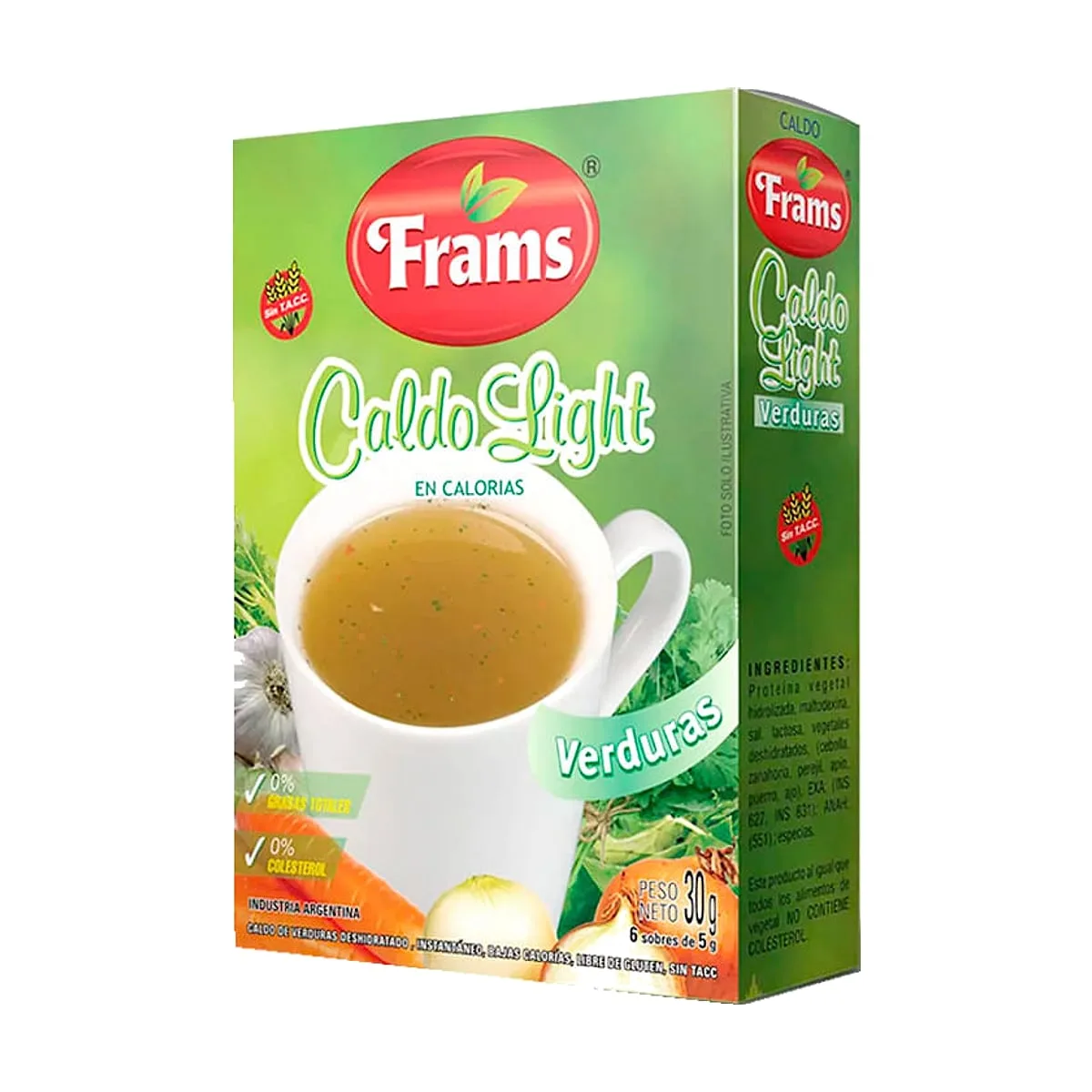 Frams - Caldo de verdura light con sal x 30 gr