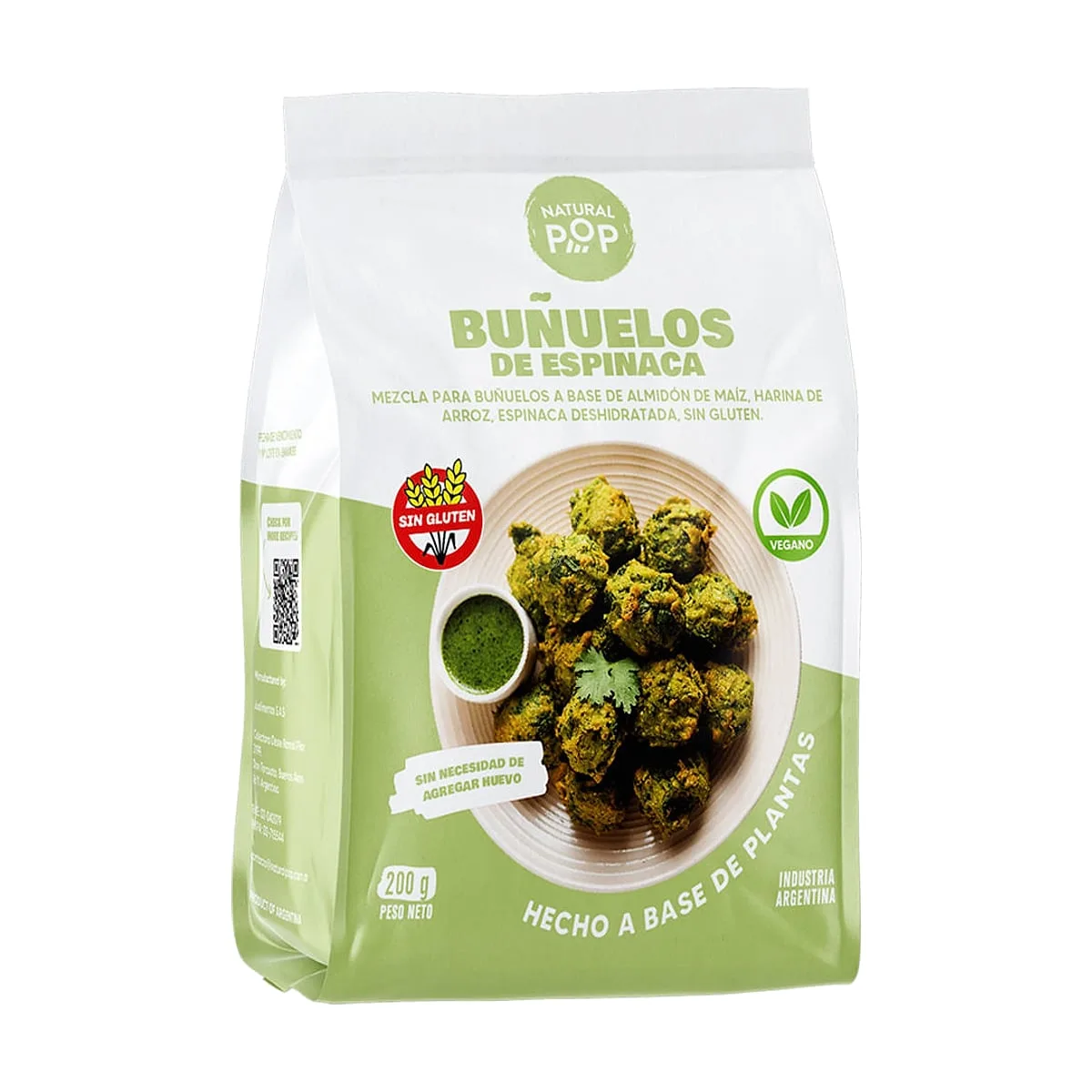 Natural Pop - Mezcla para buñuelos de espinaca x 200 gr