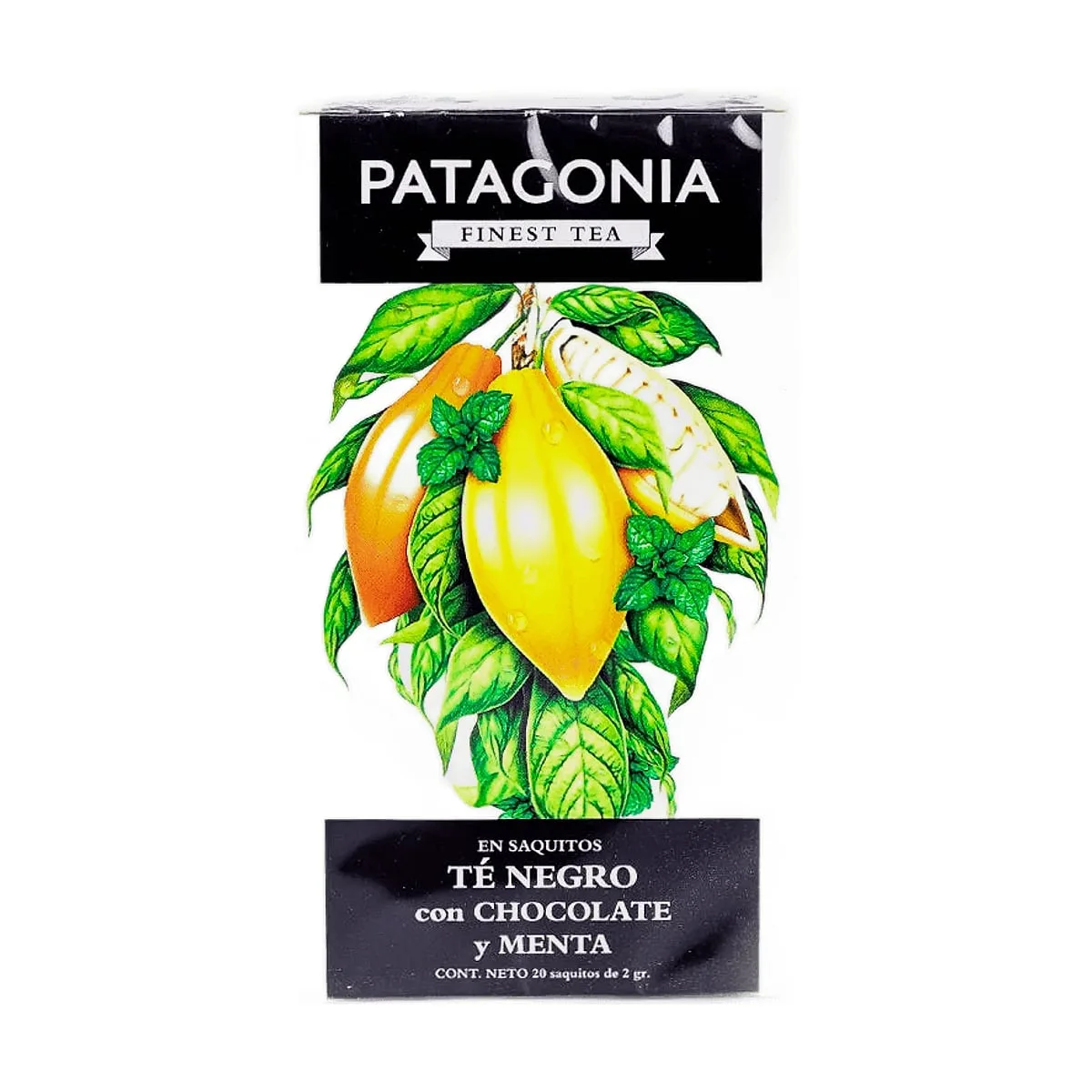 Patagonia - Té negro con chocolaTé y menta patagonia x 20 saq