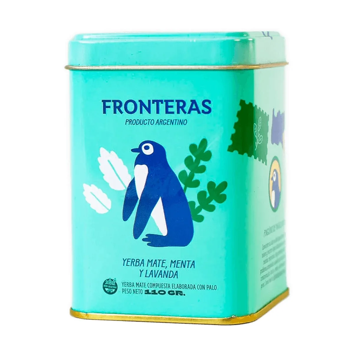 Fronteras - Yerba mate de menta y lavanda lata x 110 gr