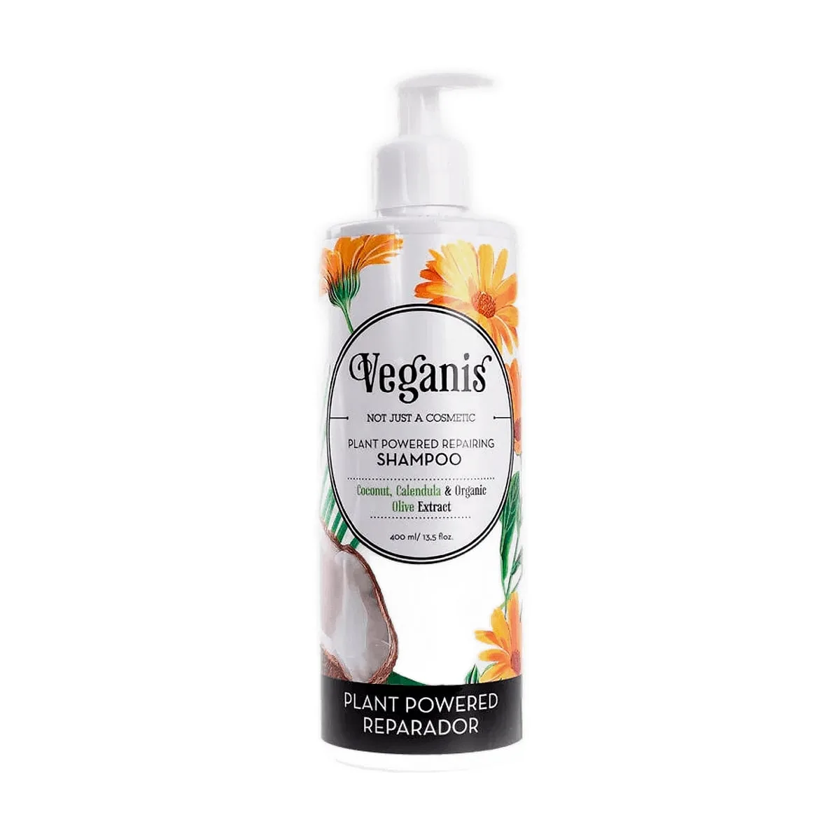 Veganis - Shampoo de coco, calendula y oliva x 400 ml