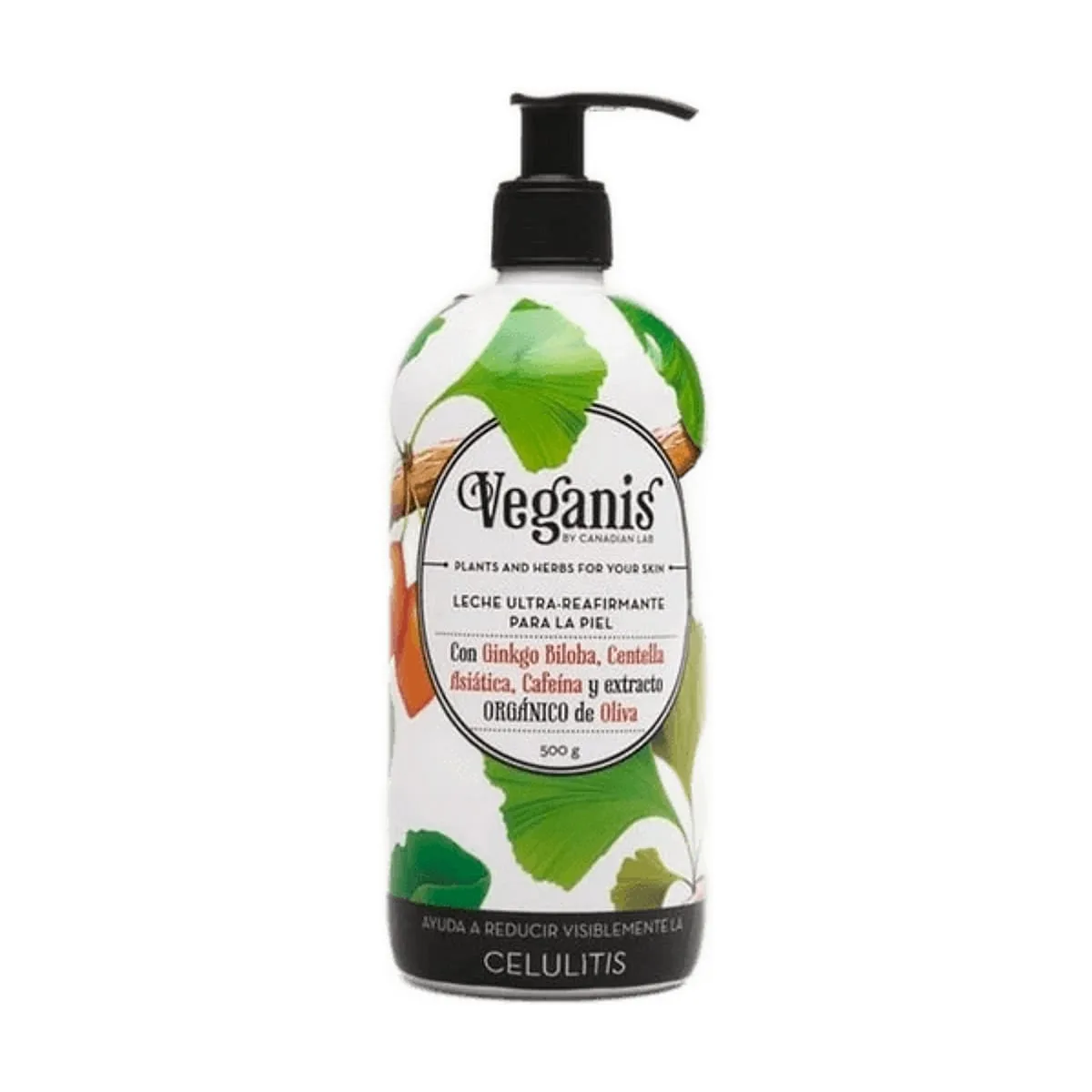 Veganis - Emulsión ultra reafirmante ginkgo biloba & centella asiática x 500 ml