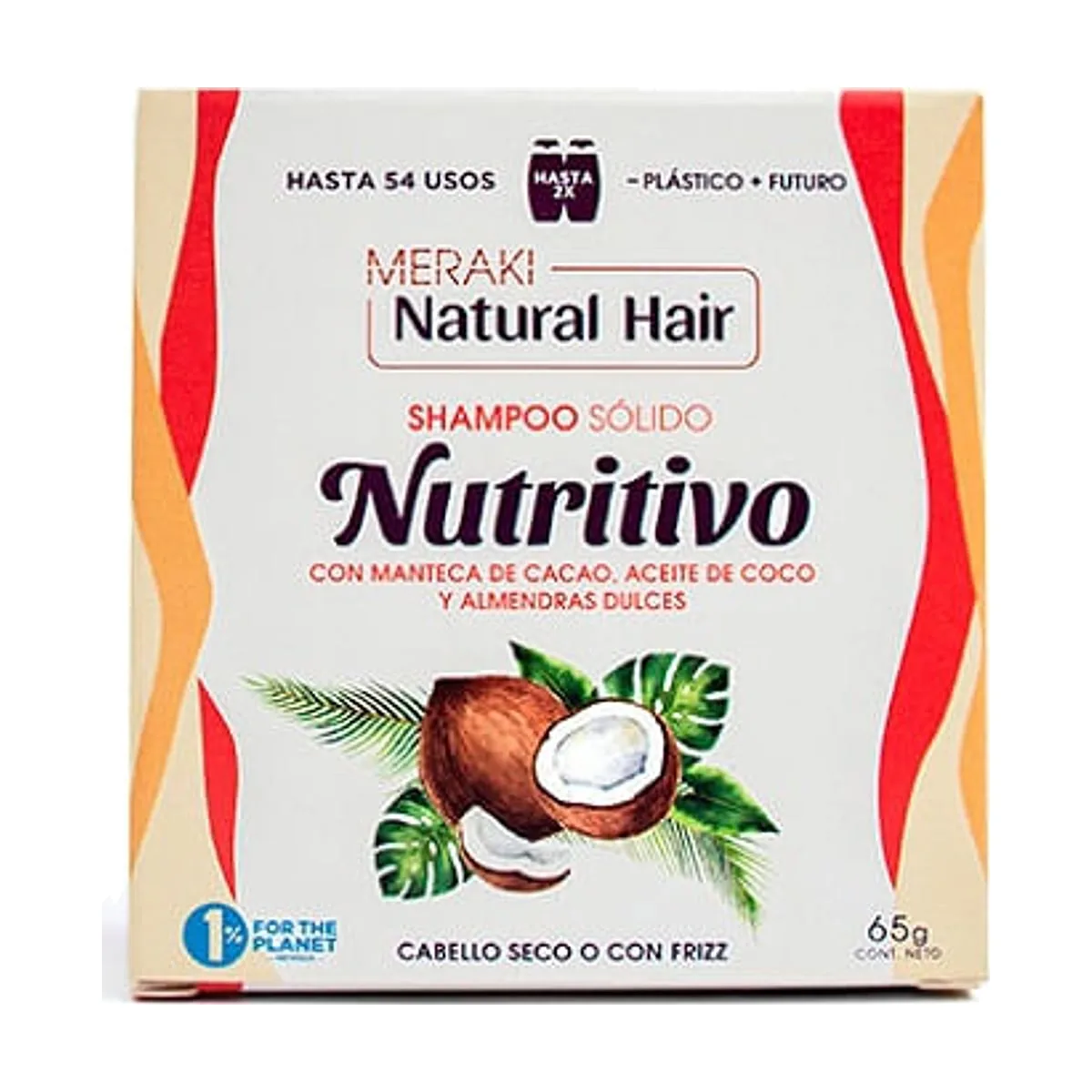 Meraki - Shampoo solido nutritivo cabello seco o con frizz x 65 gr