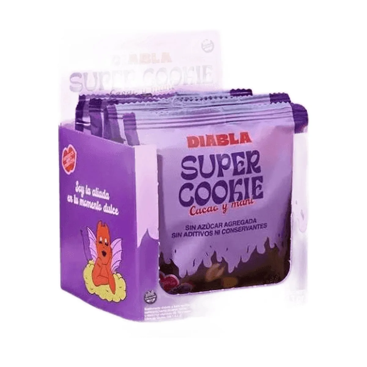 Diabla - Super Cookie sabor cacao y maní x 43 gr