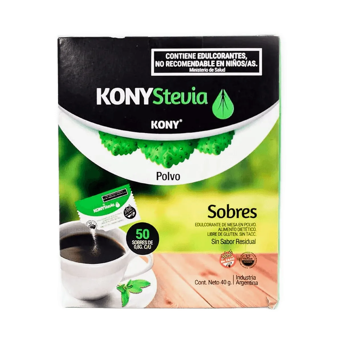 Kony - Stevia en polvo x 50 sobres