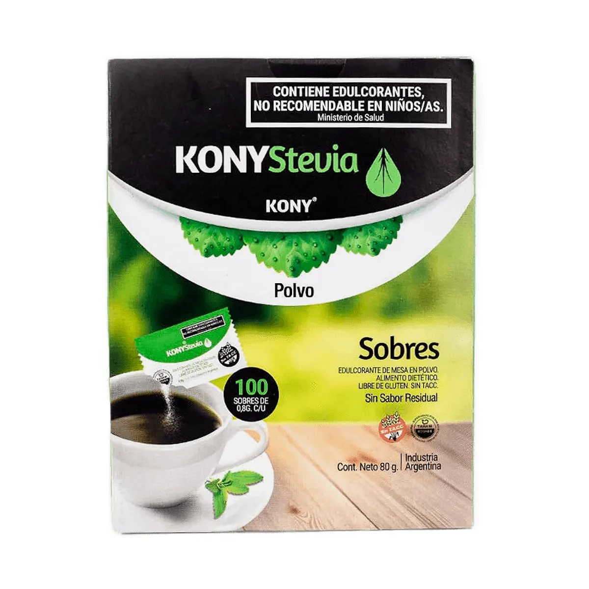 Kony - Stevia en polvo x 100 sobres