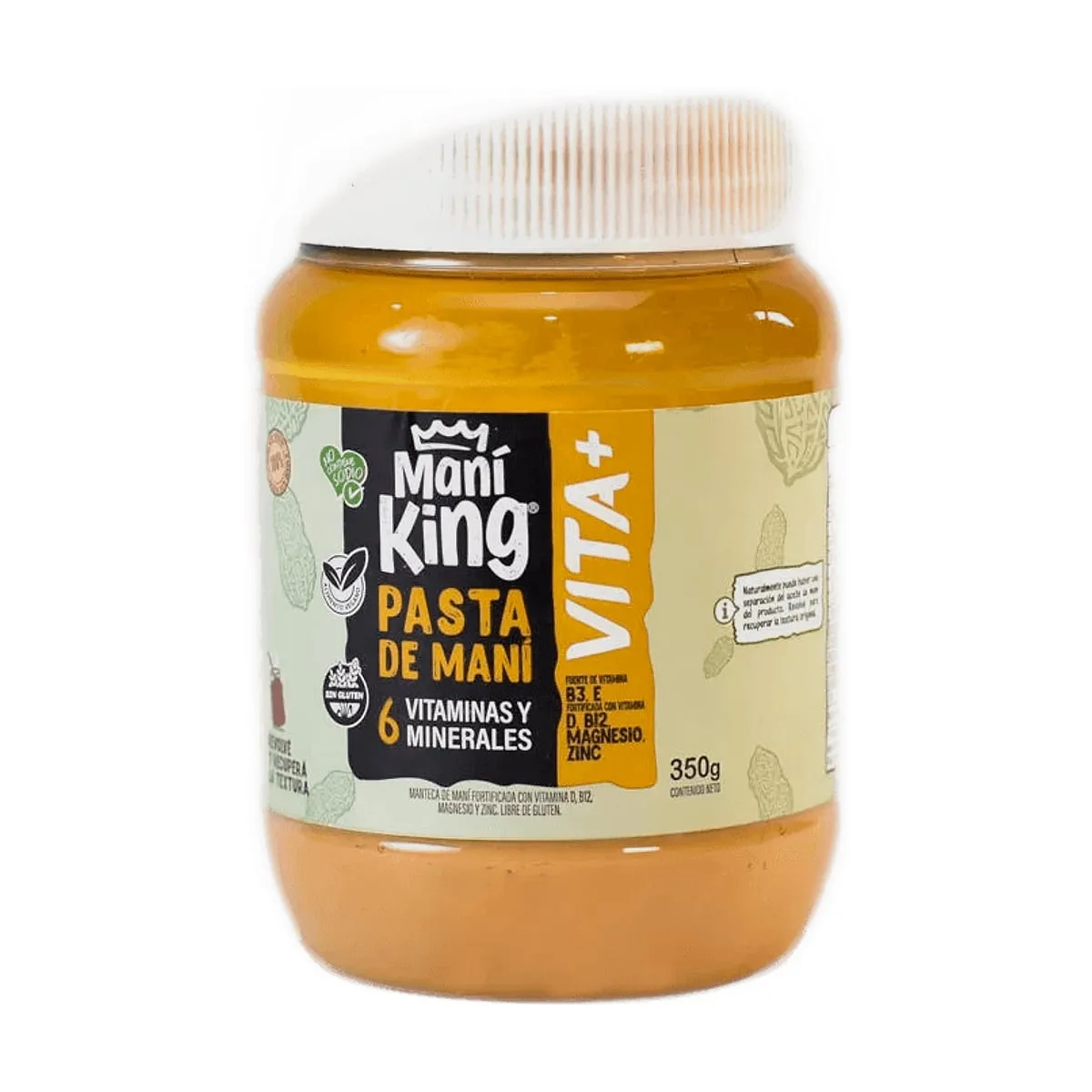 Mani King - Pasta de maní vita + 6 Vitaminas y minerales x 350 gr