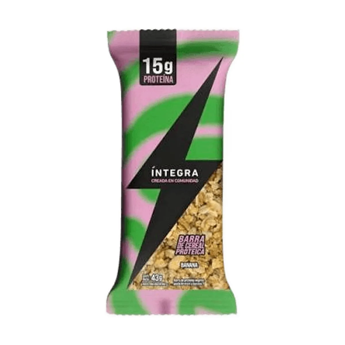 Integra - Barra de cereal proteica sabor banana x 43 gr