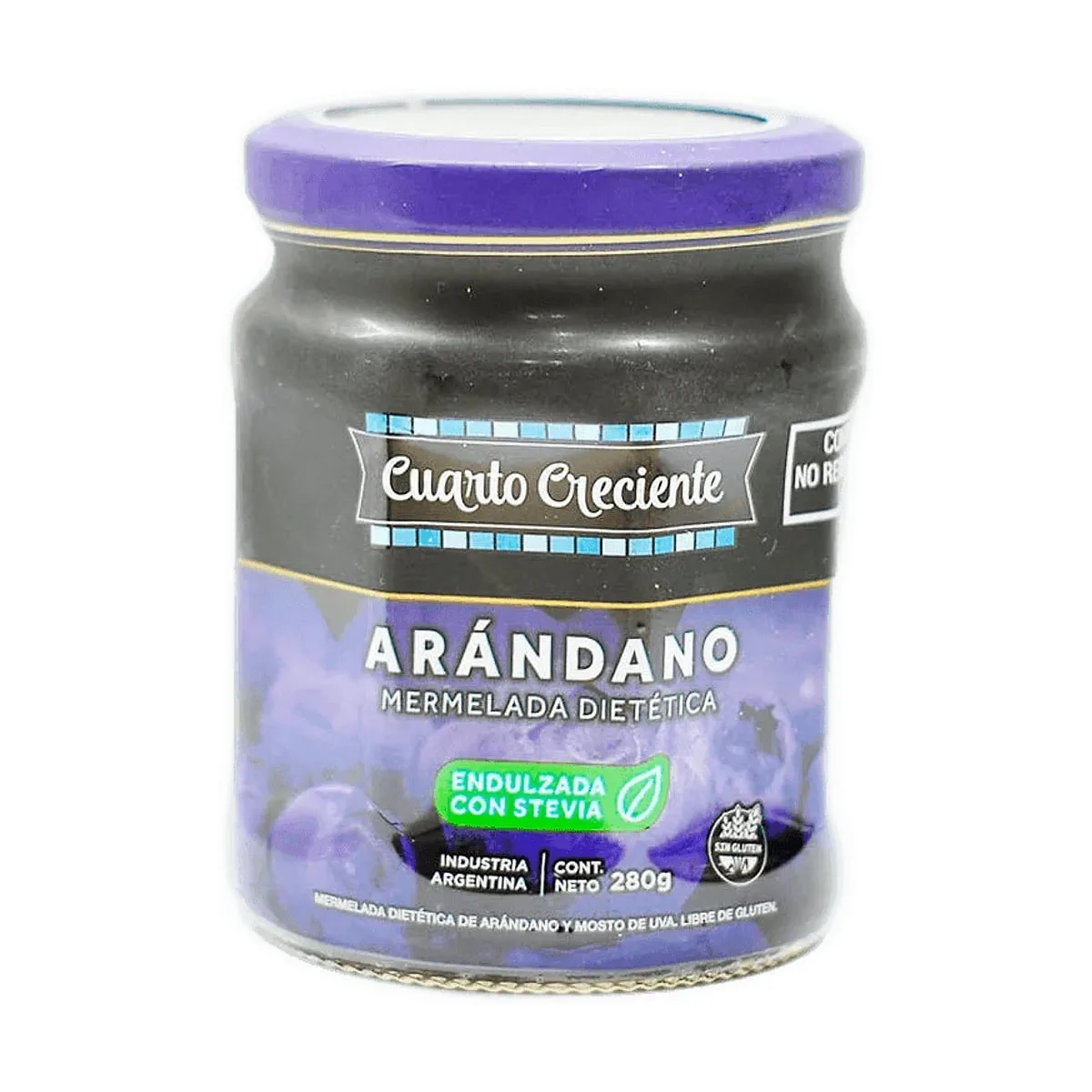 Cuarto Creciente - Mermelada con stevia sabor arandano x 300 gr