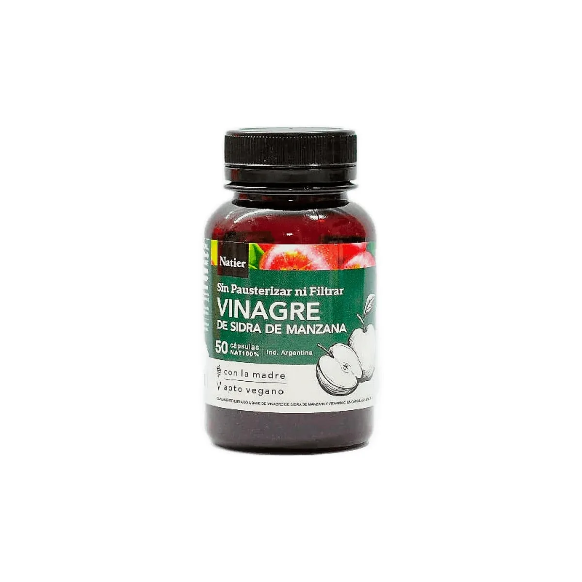 Natier - Vinagre de sidra de manzana x 50 cap