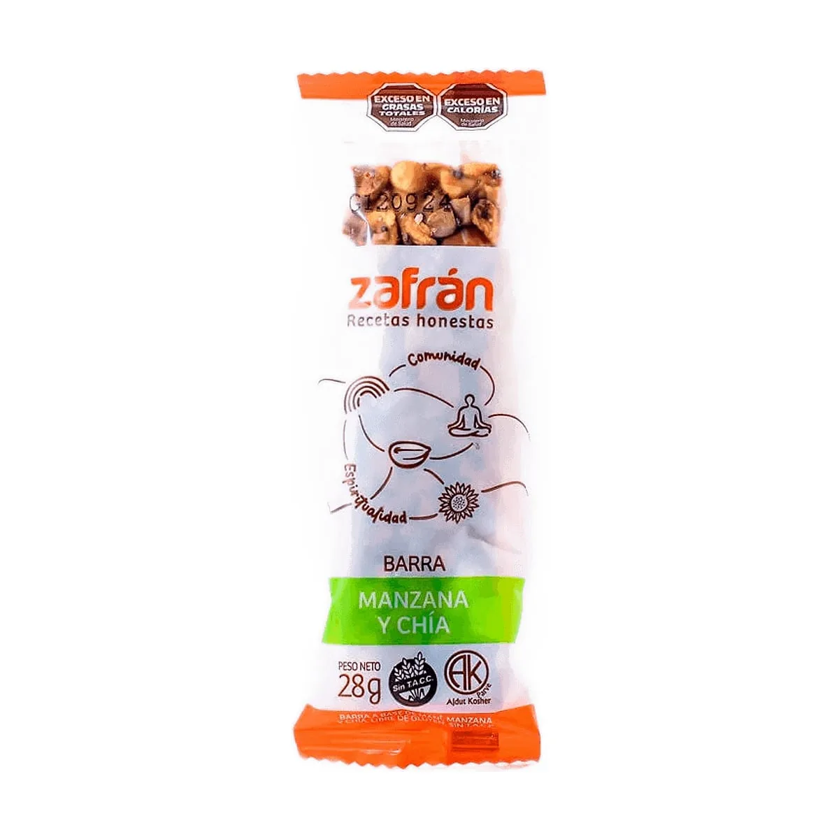Zafran - Barrita de manzana y chía x 28 gr