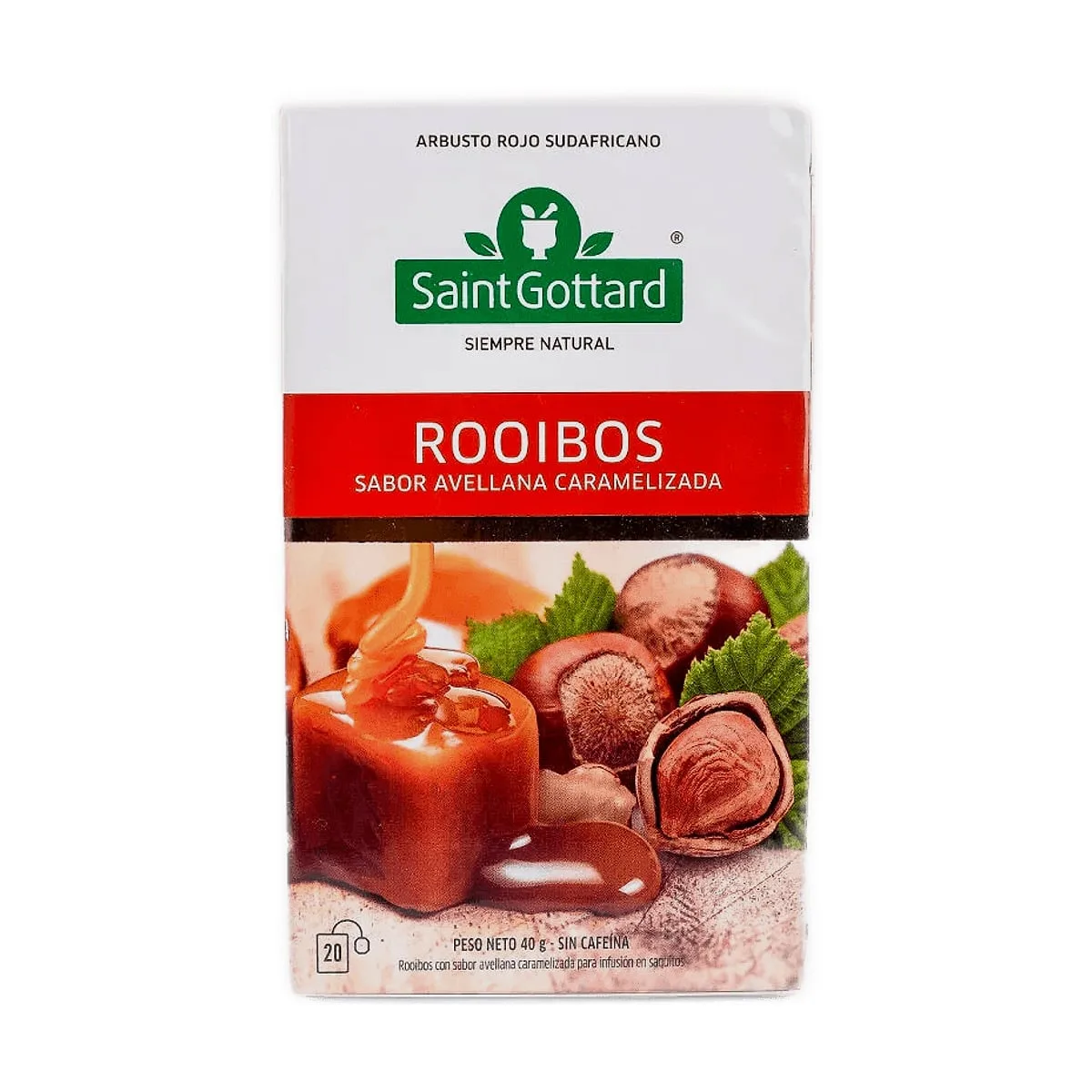 Saint Gottard - Té de rooibos sabor avellanas caramelizadas x 20 saq