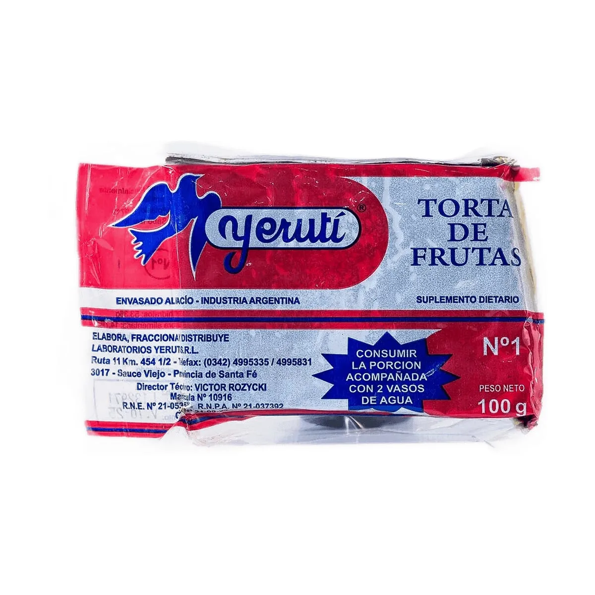Yeruti - Torta de frutas x 100 gr
