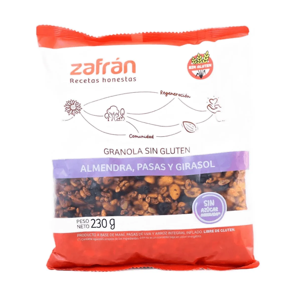 Zafran - Granola almendra, pasas y girasol x 230 gr