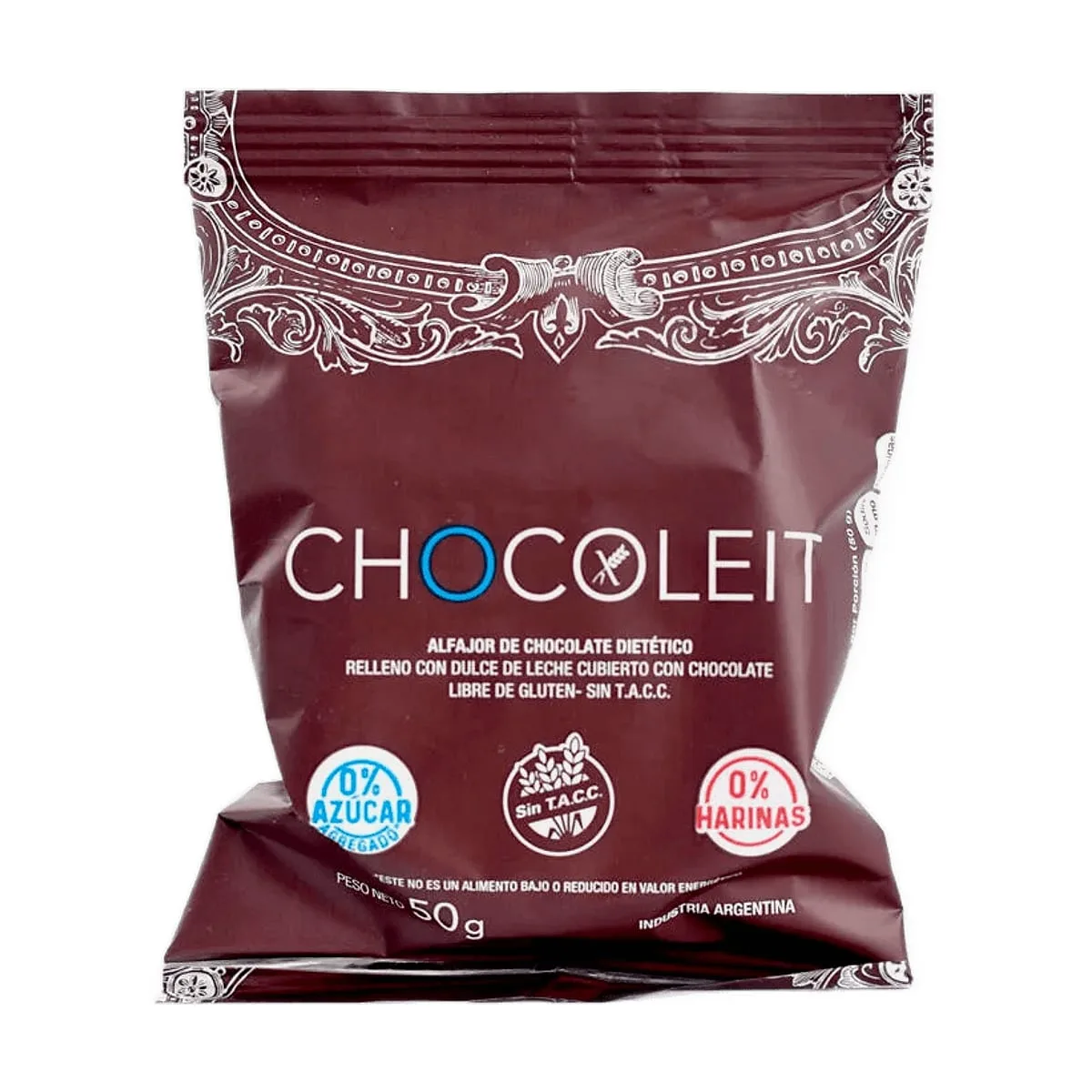 Chocoleit - Alfajor de chocolate negro x 50 gr