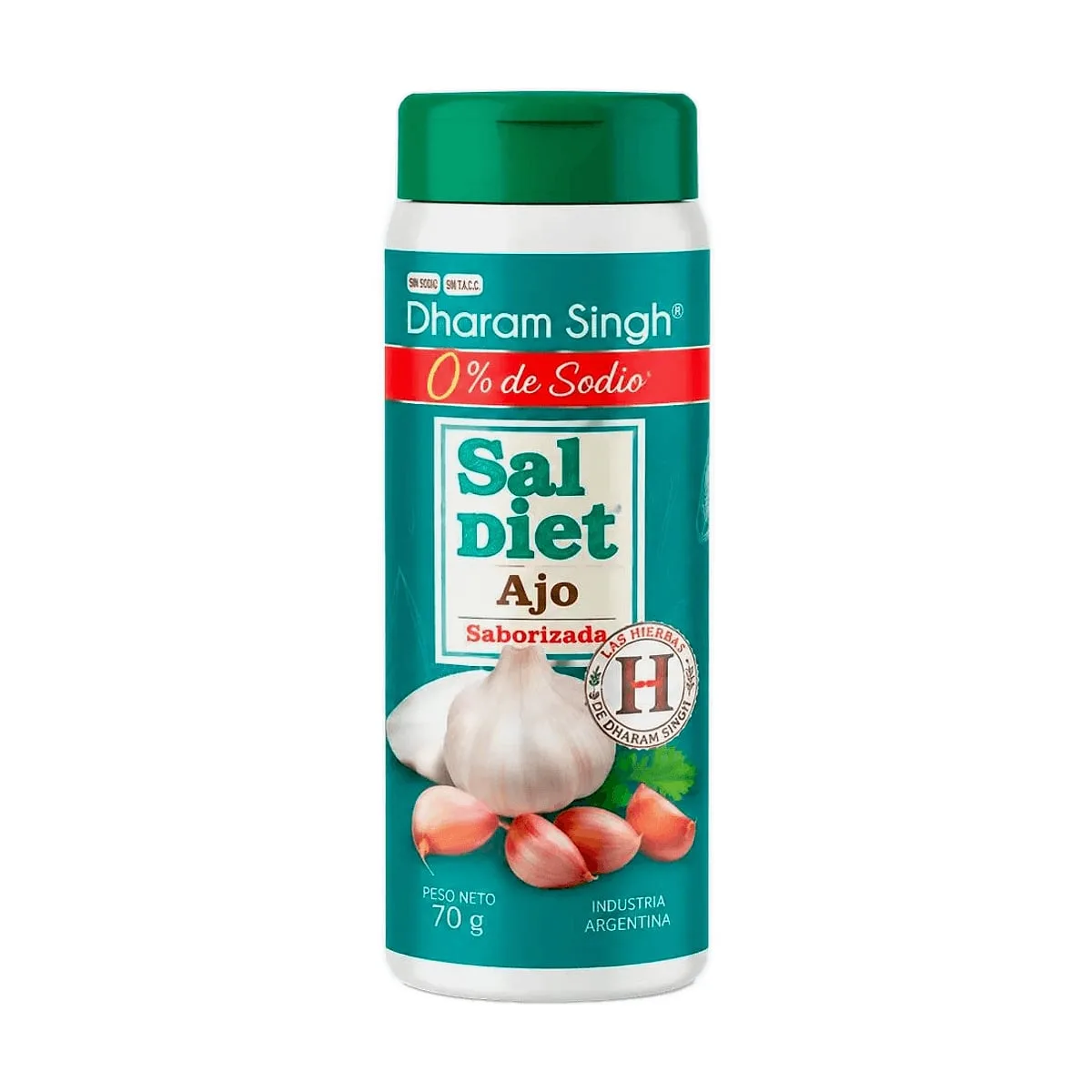 Dharam Singh - Sal diet sin sodio sabor ajo x 70 gr