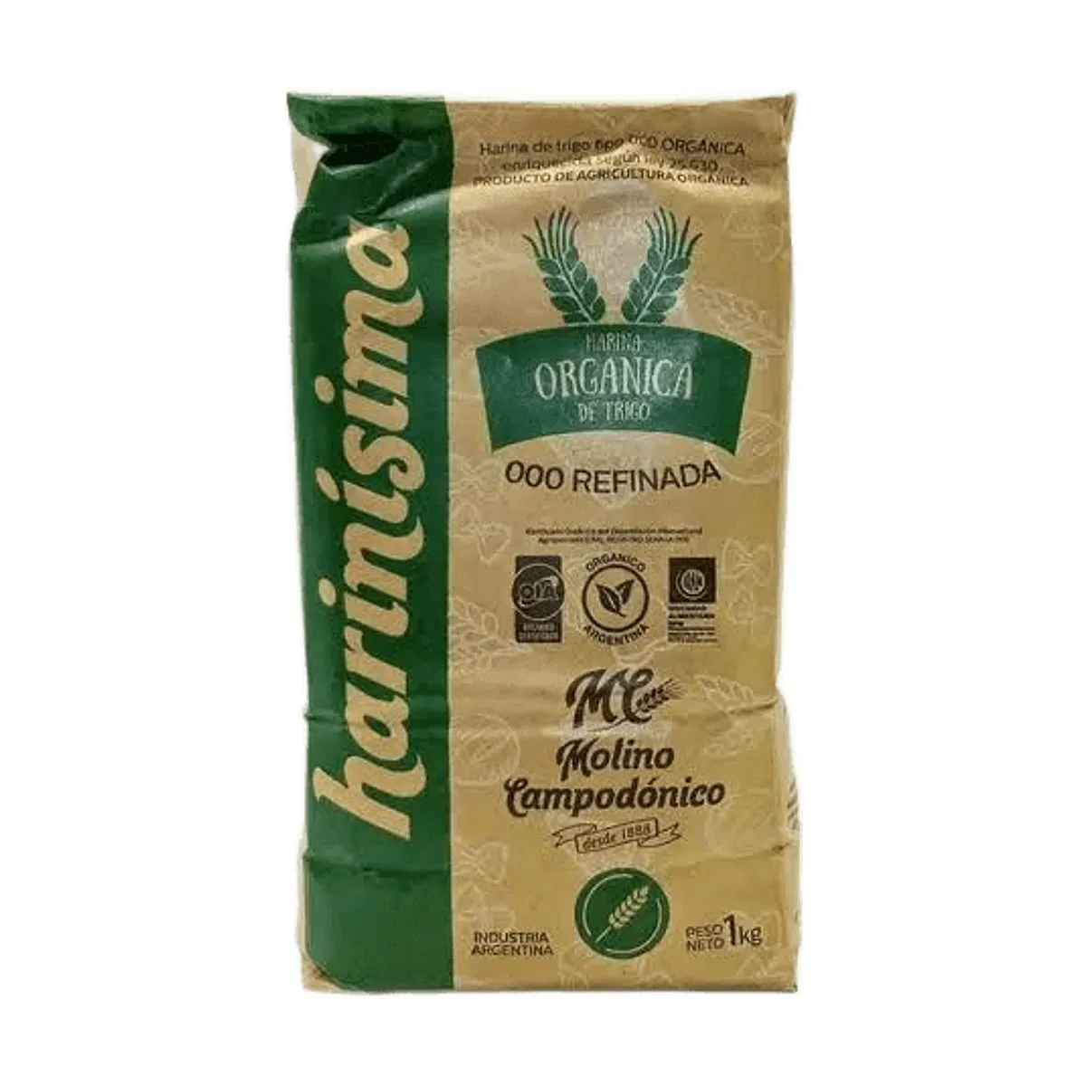 Molino Campodonico - Harina de trigo organica 000 x 1 kg