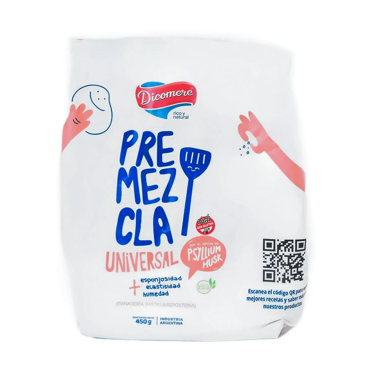 Dicomere - Premezcla universal con psyllium husk x 450 gr