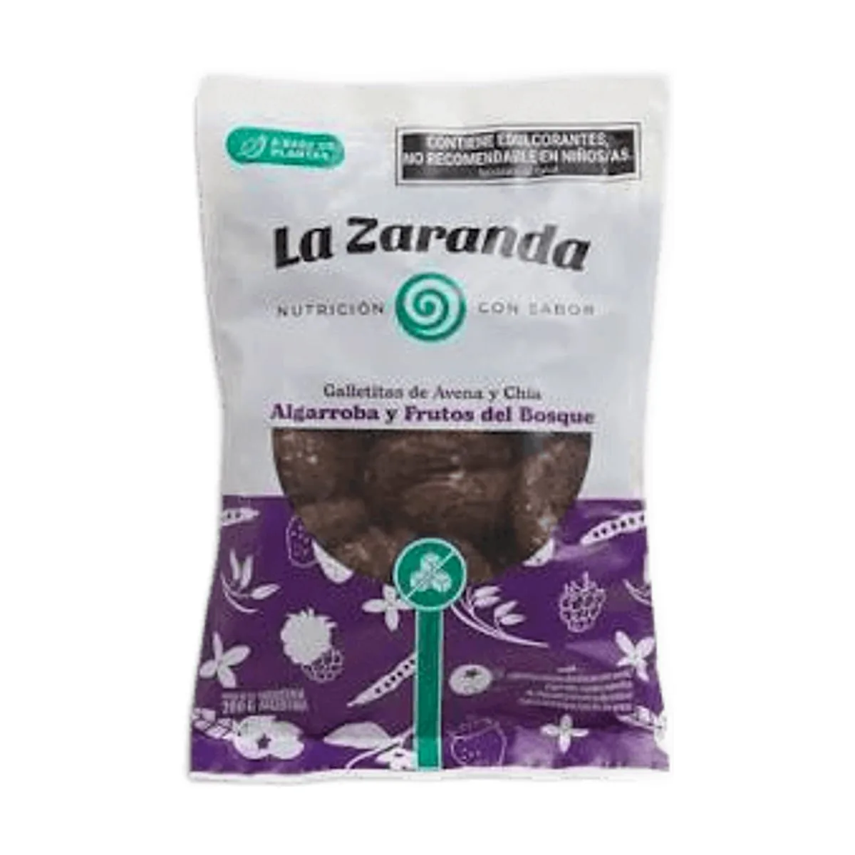 La Zaranda - Galletitas de avena y chía sabor algarroba y frutos del bosque s/a x 200 gr