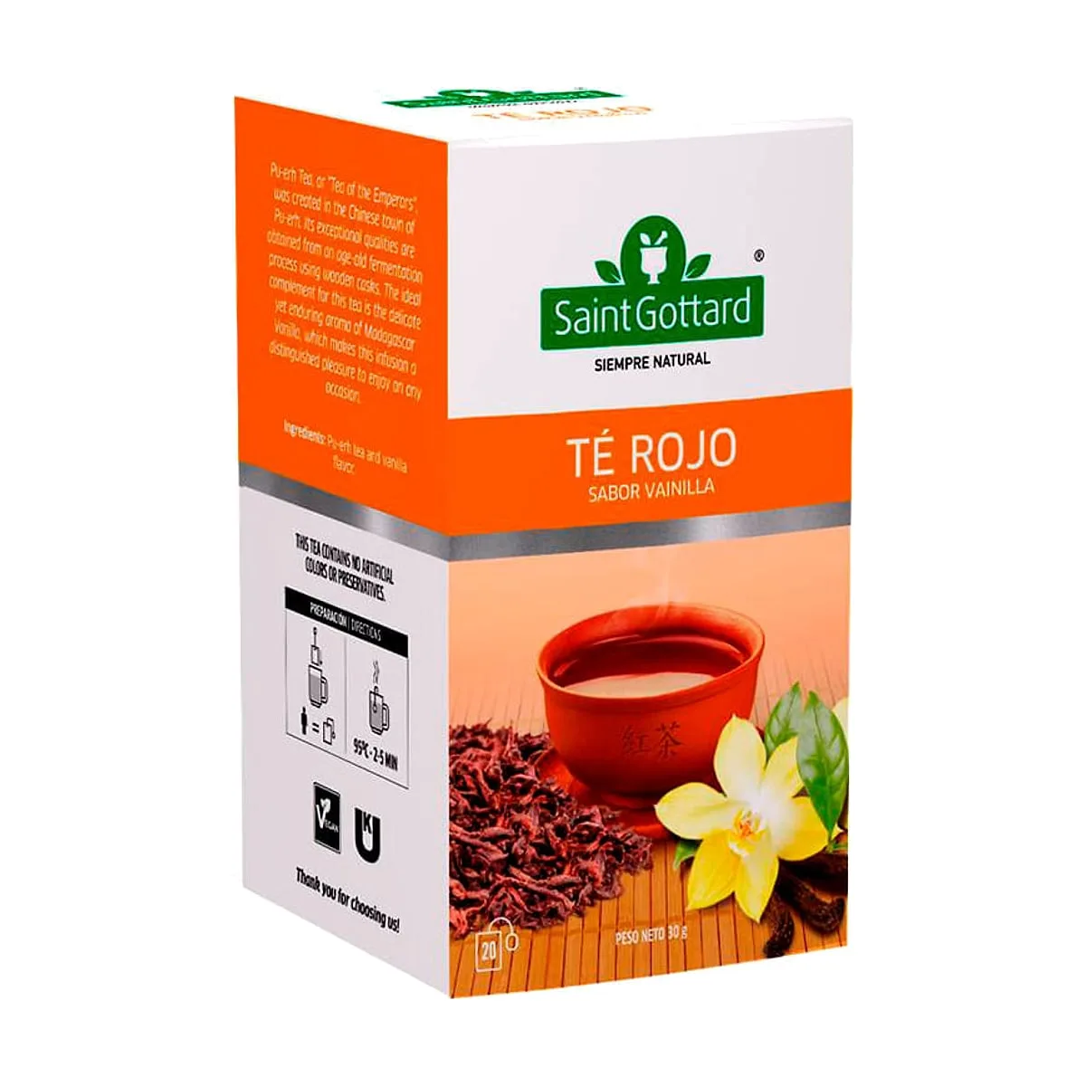 Saint Gottard - Té rojo con vainilla x 20 saq