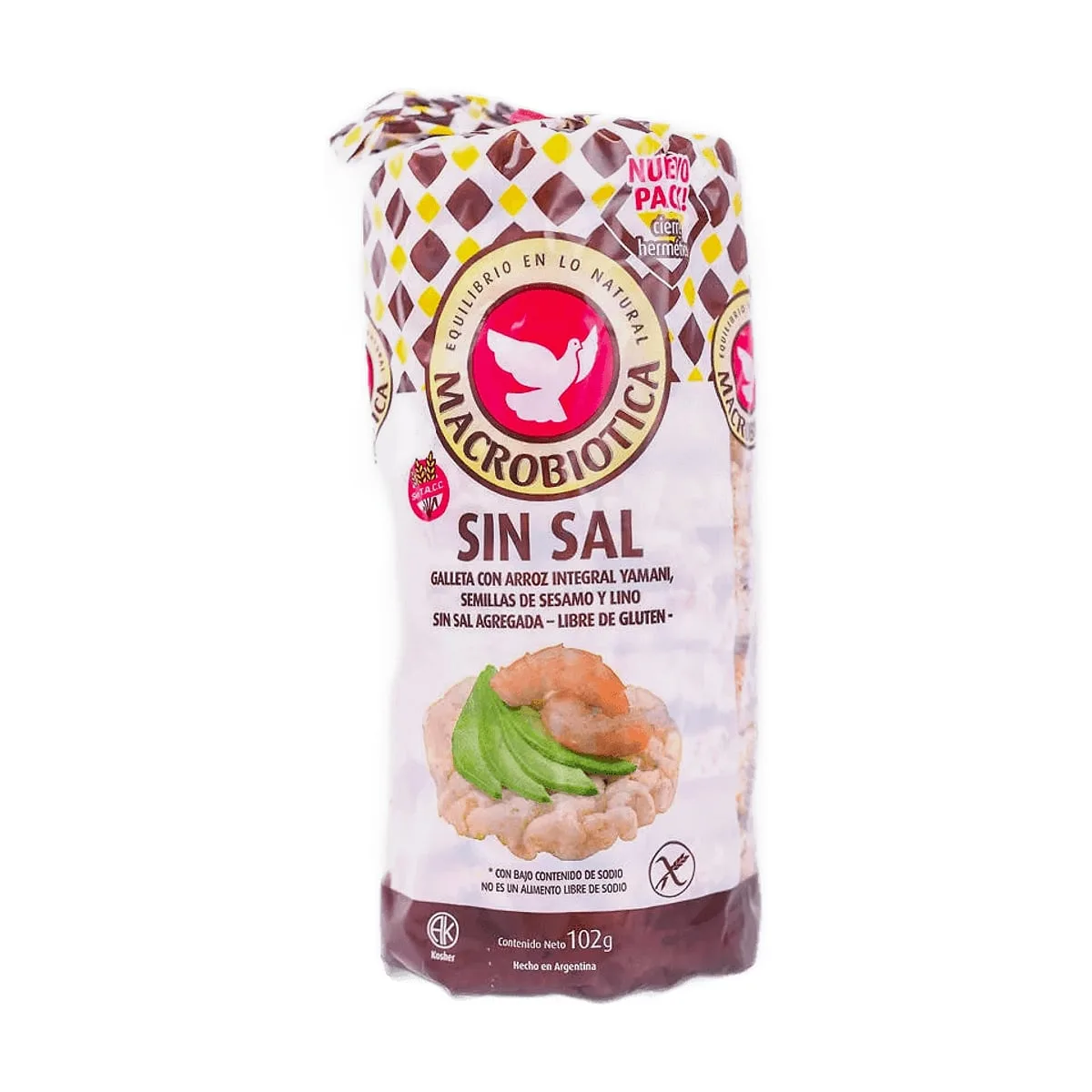Macrobiotica - Galletas de arroz sin sal x 102 gr