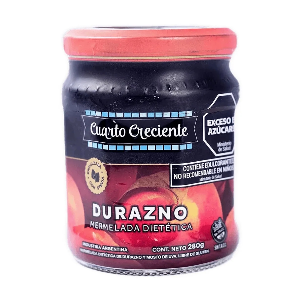 Cuarto Creciente - Mermelada con stevia sabor durazno x 280 gr