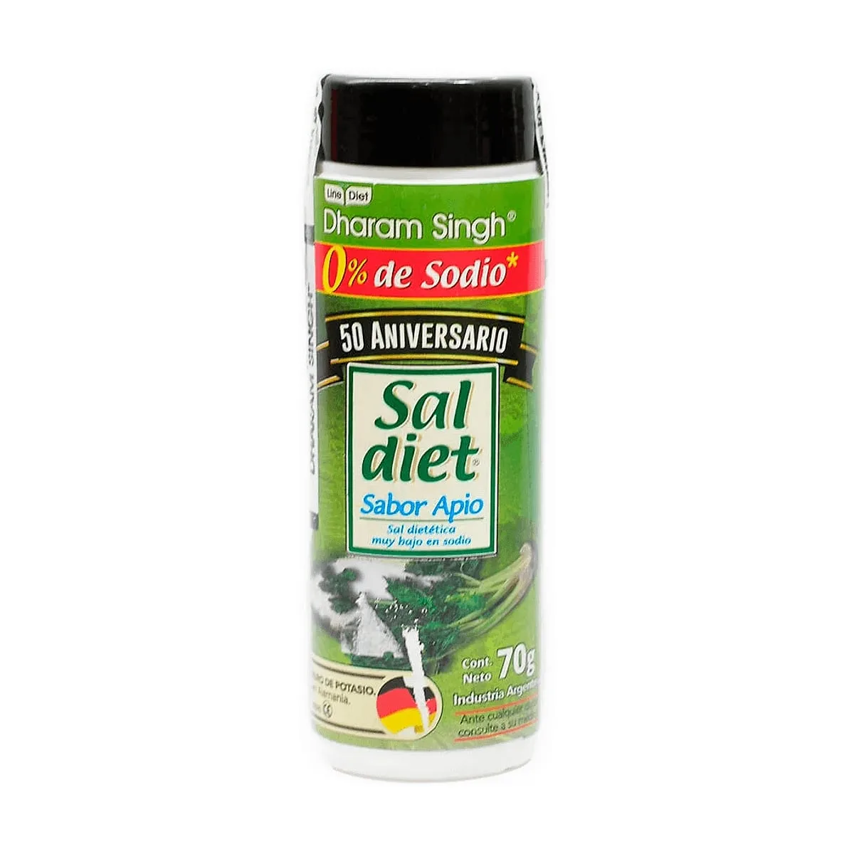 Dharam Singh - Sal diet sin sodio sabor apio x 70 gr