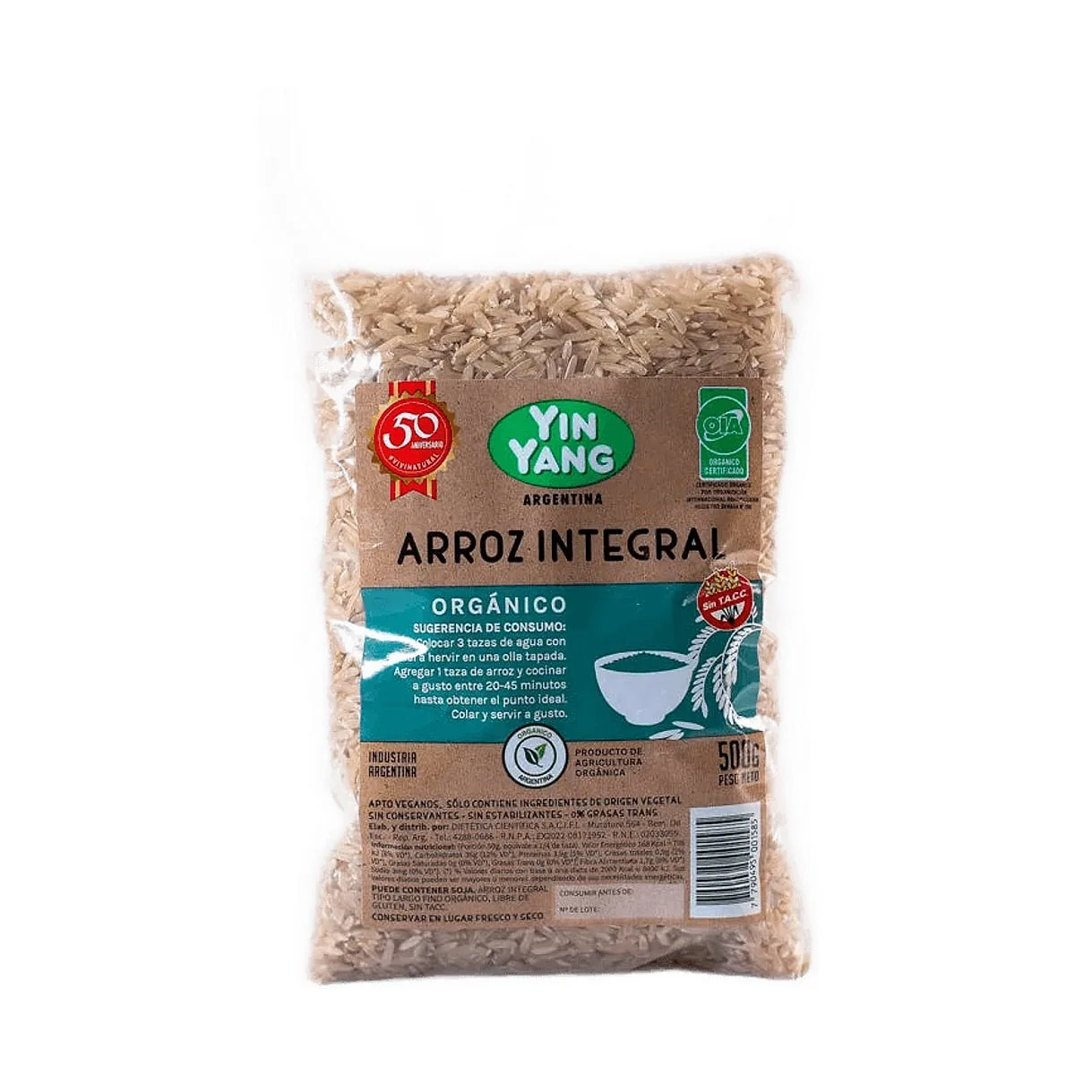 Yin Yang - Arroz integral organico x 500 gr