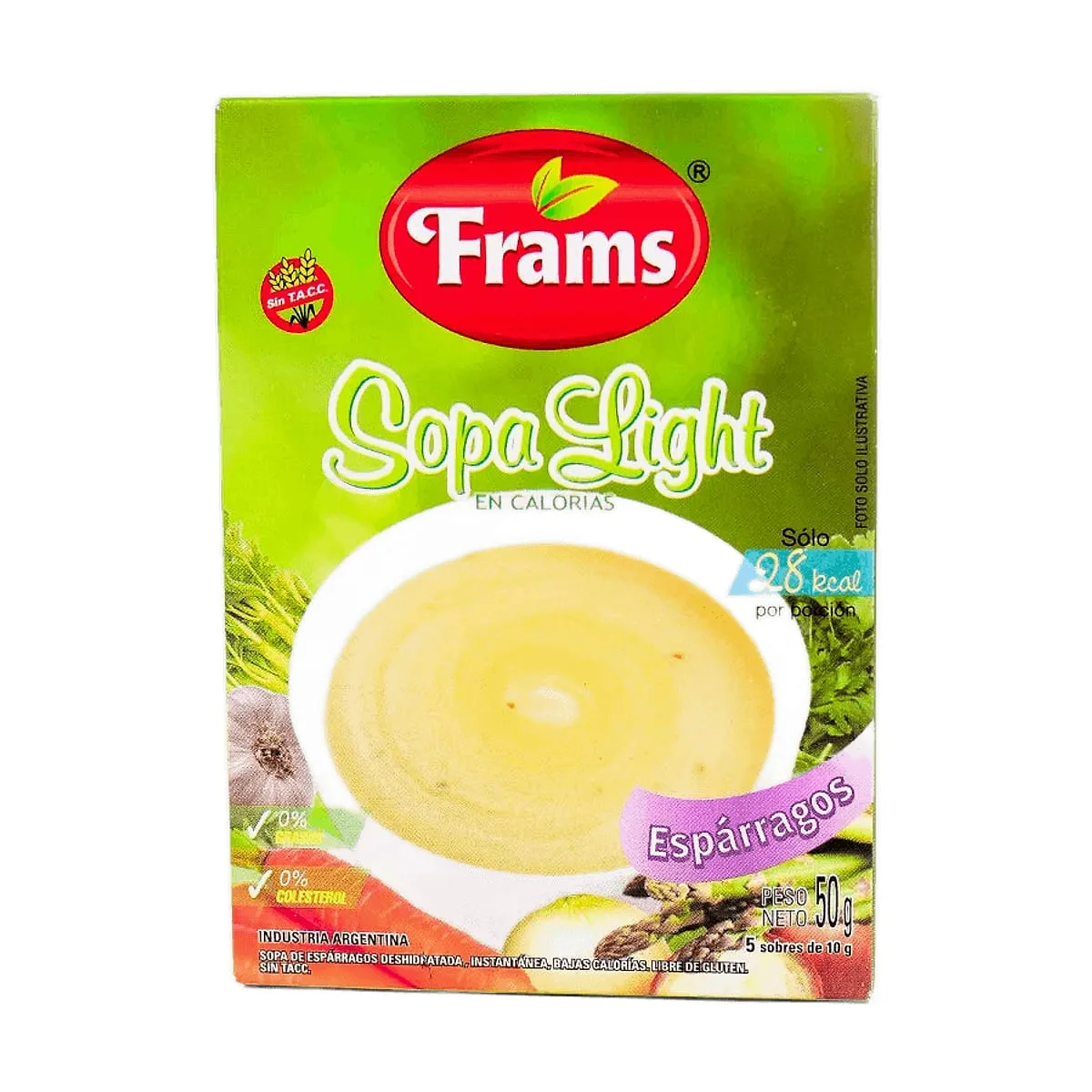 Frams - Sopa instantanea light sabor esparragos x 50 gr