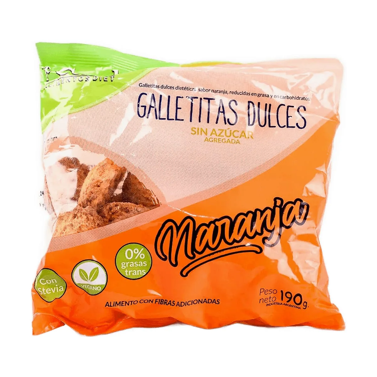 Ceral - Galletitas dulces sin azúcar sabor naranja x 190 gr