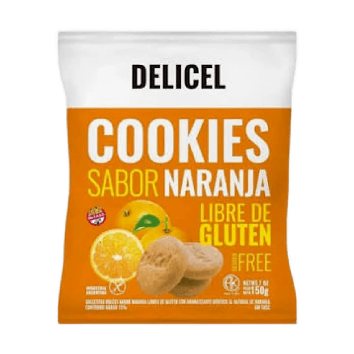 Delicel - Cookies sabor naranja x 200 gr